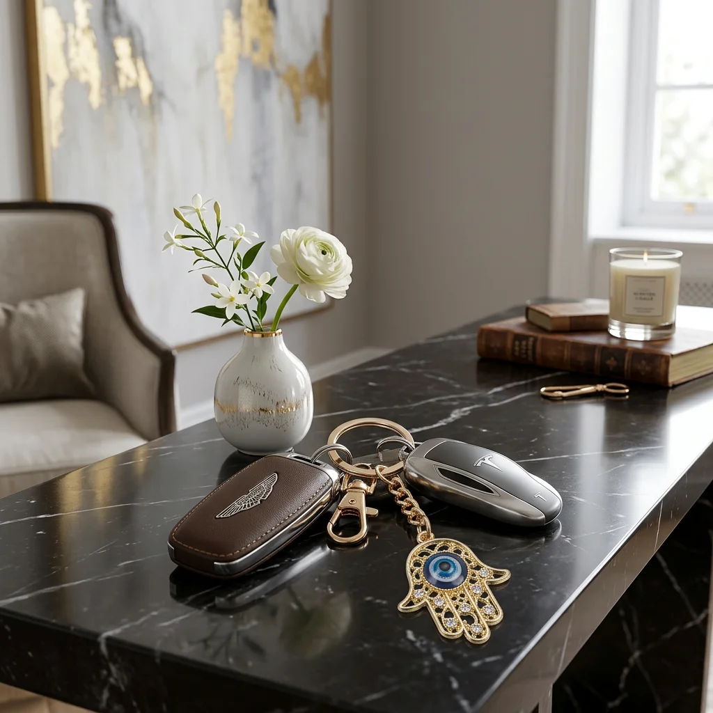 Metal Keyholder 5 cm - Gold