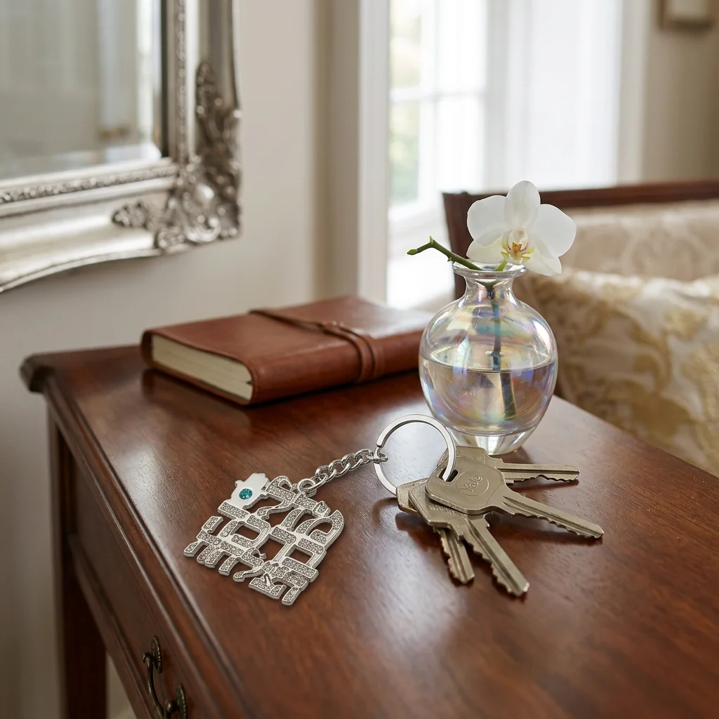 Nickel Mazal & Bracha Keyholder with Stone Inlay