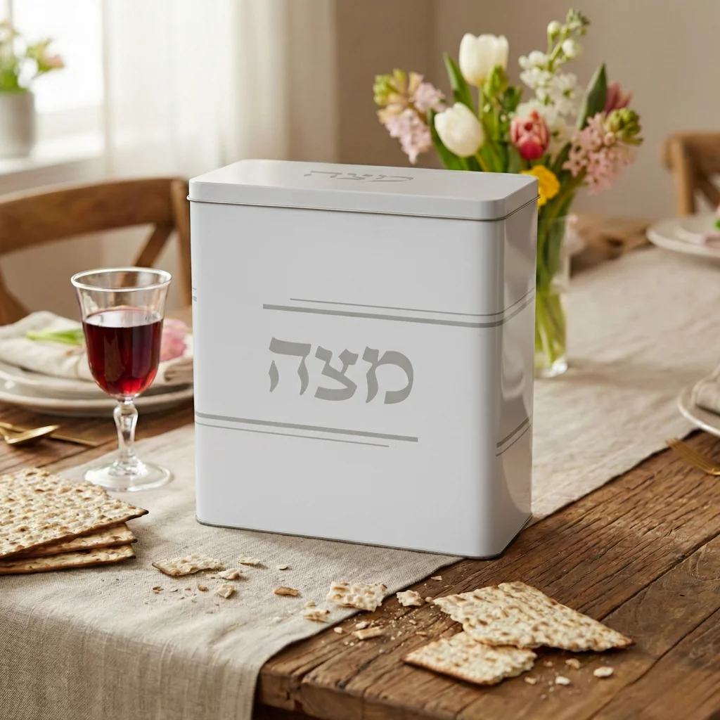 Tin Matzah Box 20.5*19 cm