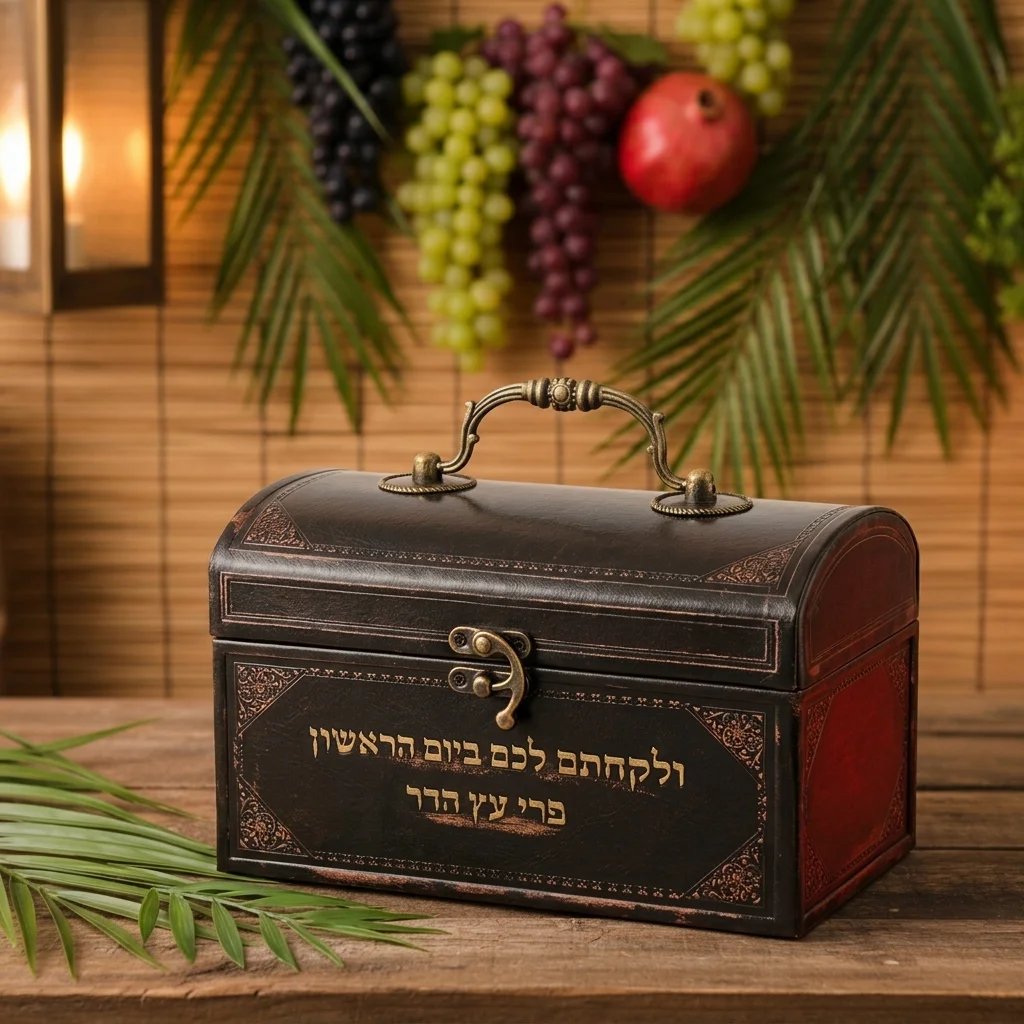 Leatherette Etrog Box 13x19x11 cm