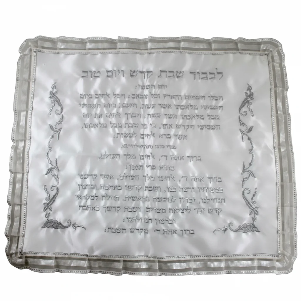 Satin Challah Cover "Kiddush" 44*53 cm