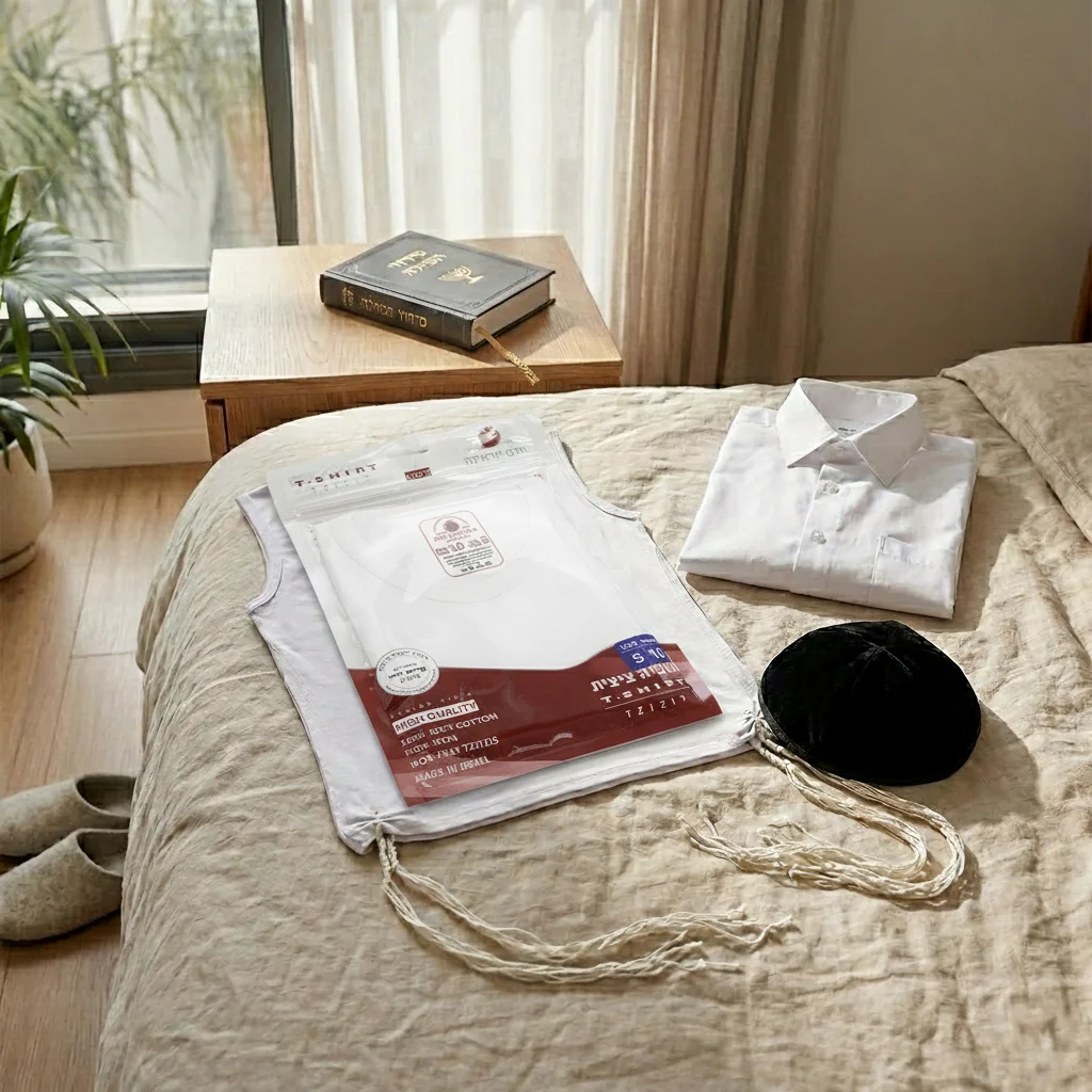 Vest Size m with Tzitzit under the supervision of Rabbi Elnekave