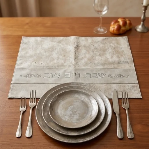 Leatherette Challah Cover 52*42 cm with Embroidery