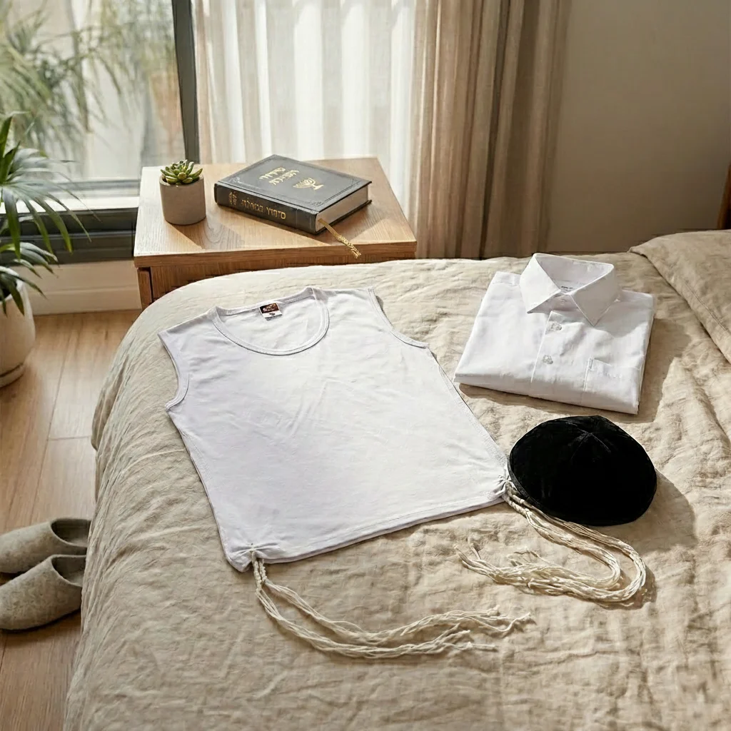 Vest Size m with Tzitzit under the supervision of Rabbi Levin
