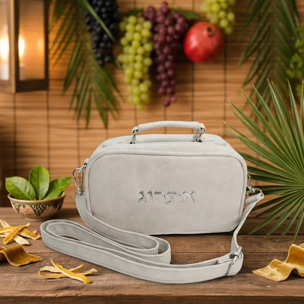 Leatherette Etrog Box 19*11 cm