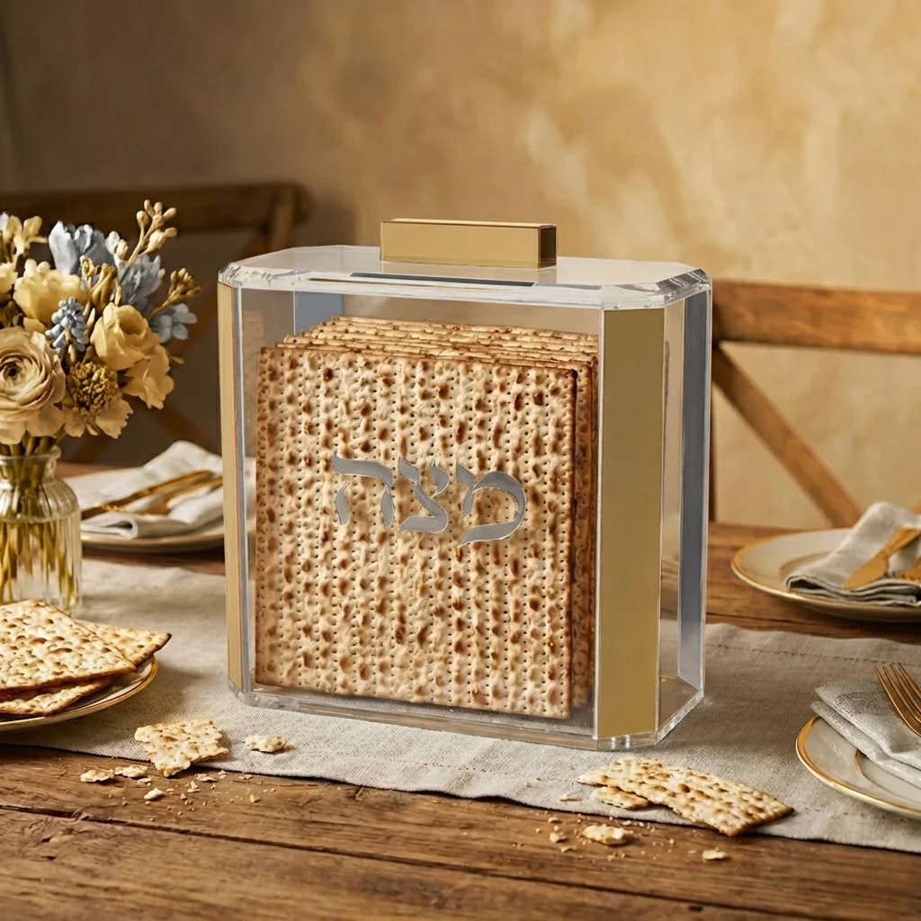 Lucite Clear Stand for Matzah 22*26 cm