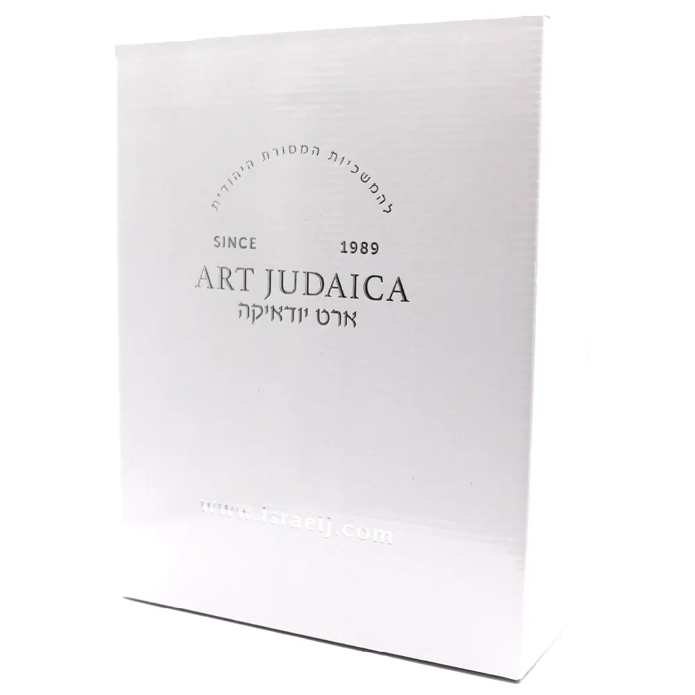זוג רימונים ציפוי כסף לספר תורה 32 ס״מ