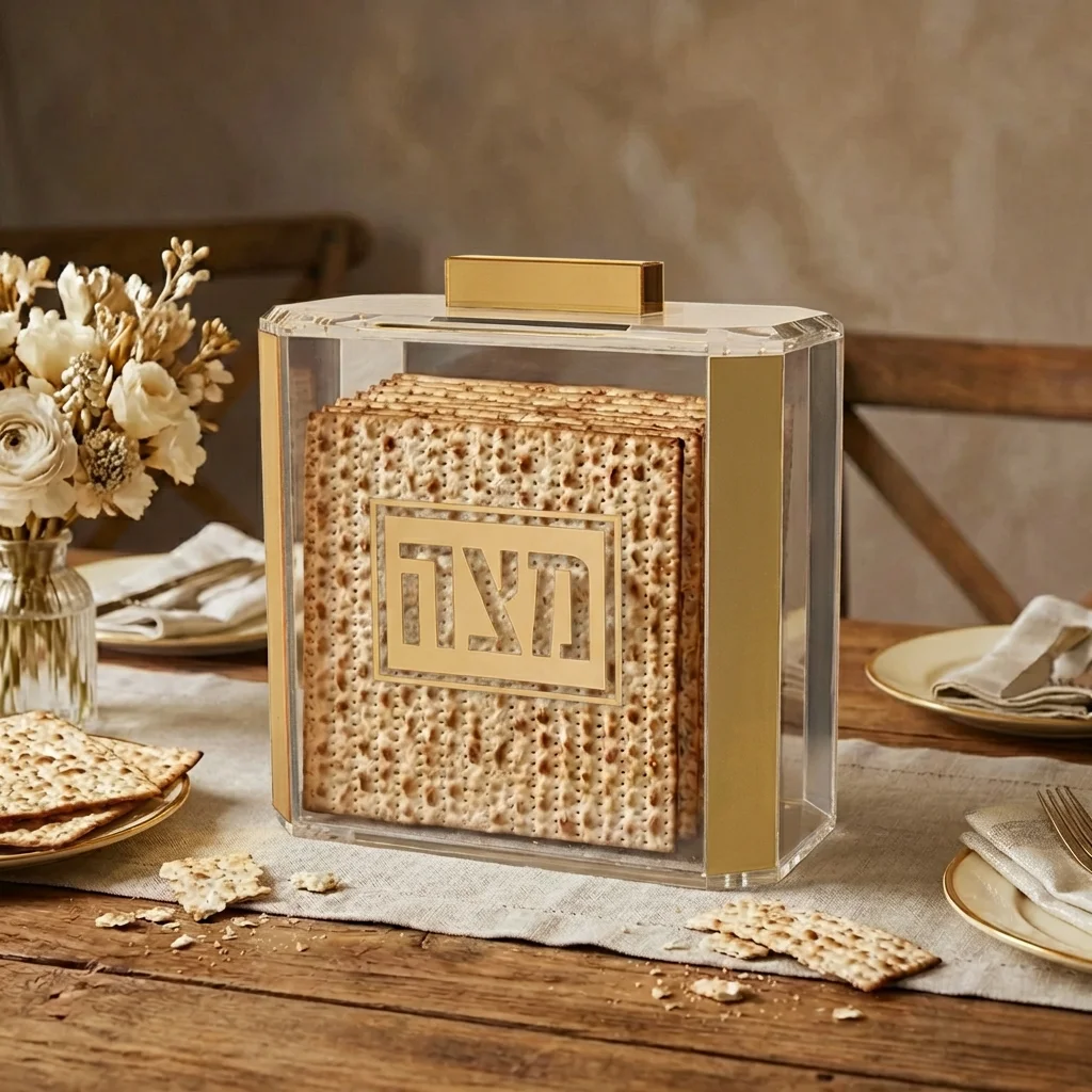 Clear Lucite Stand for Matzah 22*26 cm