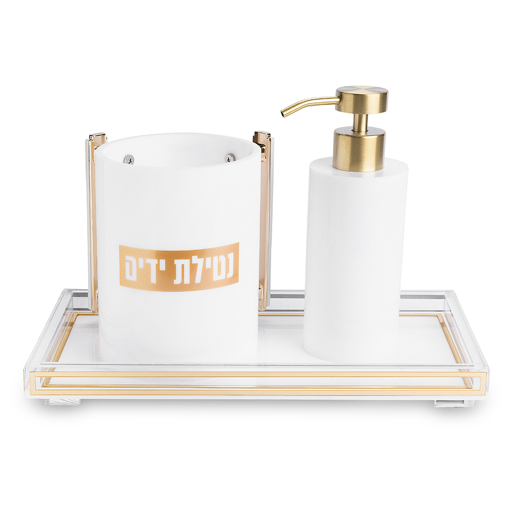 סט סבונייה עם נטלה אקריליק מהודר כולל מגש