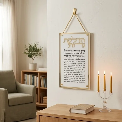 Acrilic Blessing - Gold, White