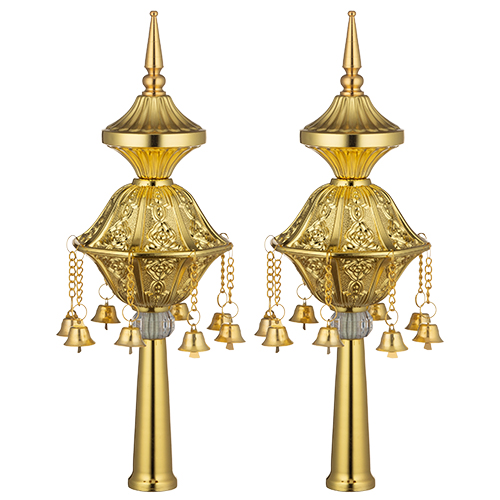 Pair of Rimonim for Thorah 32 cm - Gold