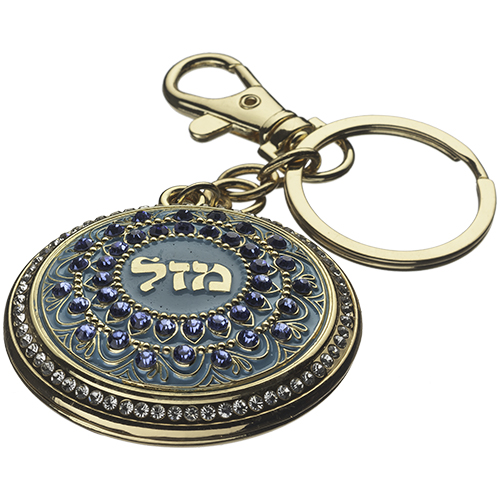 מחזיק מפתחות "מזל" משובץ 5.5 ס״מ